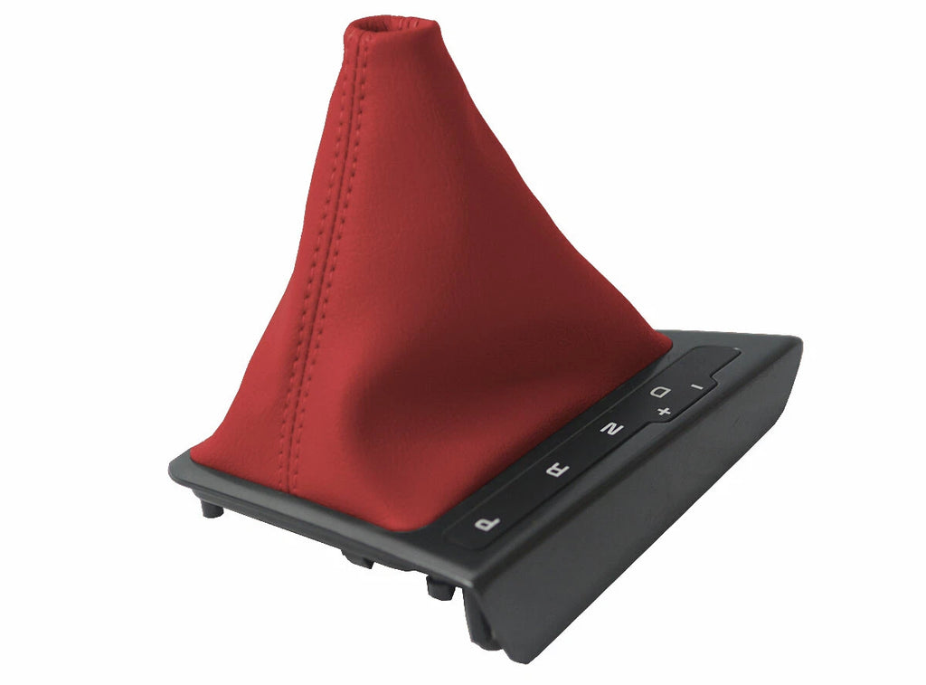 Leather Automatic Shift Boot Cover for Kia Optima (2011–2015) Red