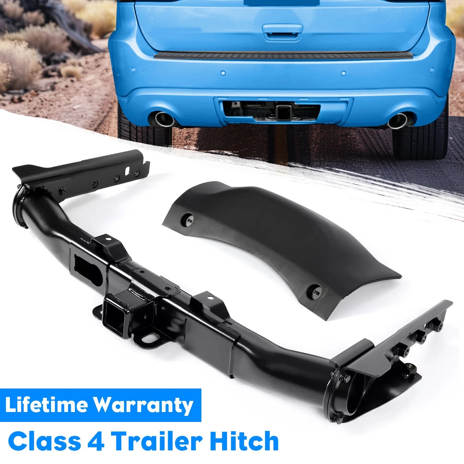Trailer Hitch Receiver for Dodge Durango (2014–2019) 2in Class 4 Black