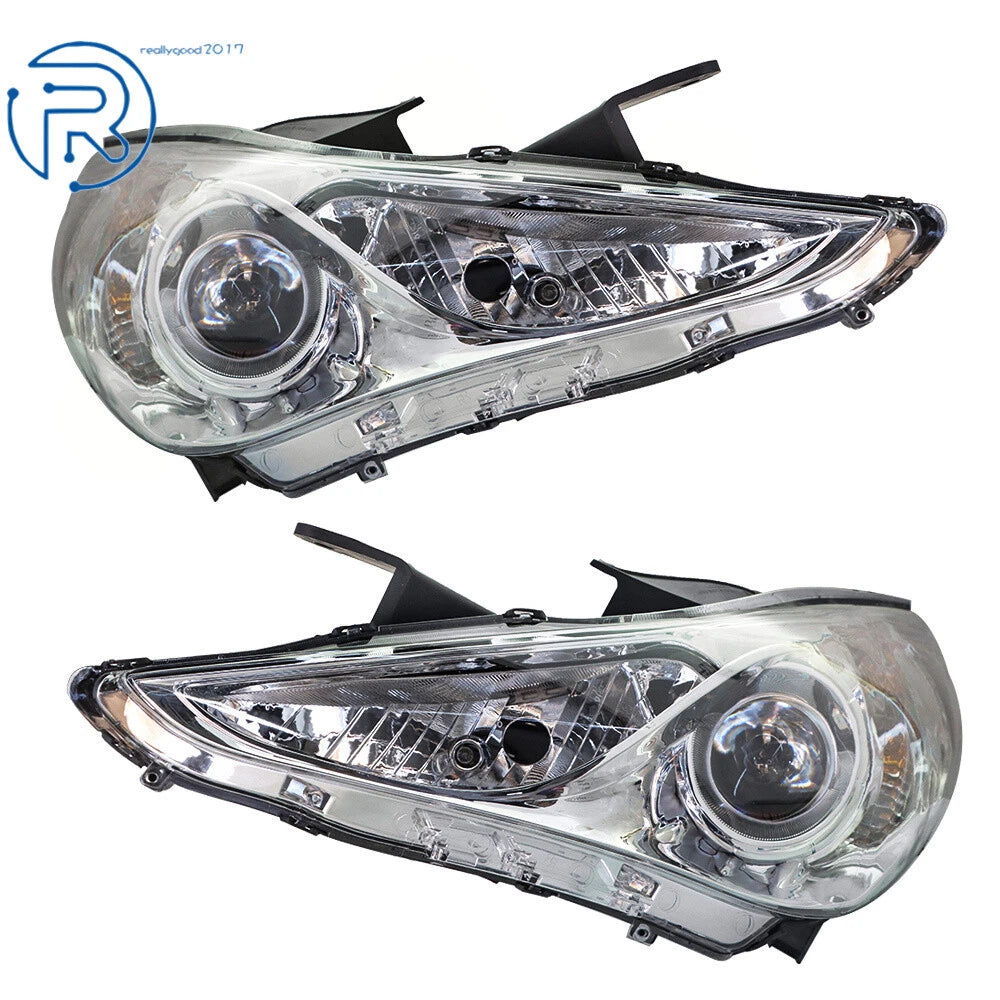 Set of Chrome Headlights for Hyundai Sonata (2011-2014)