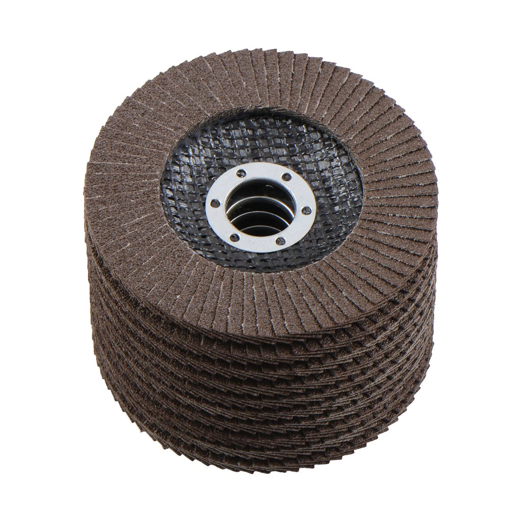 10 Pack Flap Discs 4-1/2" x 7/8" 80 Grit for Grinding