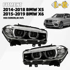 HID Headlight Pair for BMW X5 F15 X6 F16 (2014–2019) W/ AFS