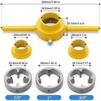6pcs Plastic Pipe Thread Die Kit for PVC Plumbing Tool