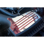 Polished Stainless Air Box Accent Plate w/Black Inlay for 15-16 Ford Mustang GT