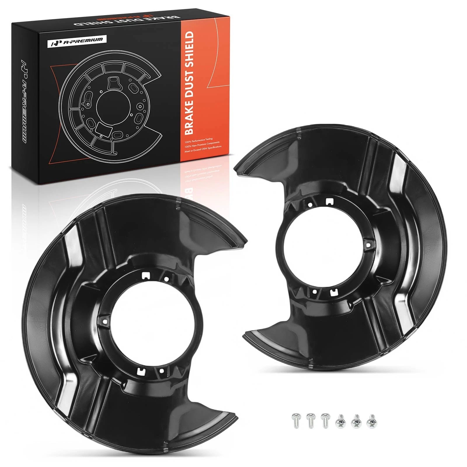 2X Black Brake Dust Shield for Honda CR-V (2017–2024)