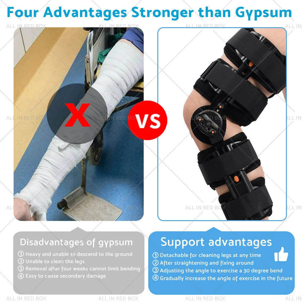 Adjustable Hinged Knee Brace for Universal Fit (ROM Stabilizer)