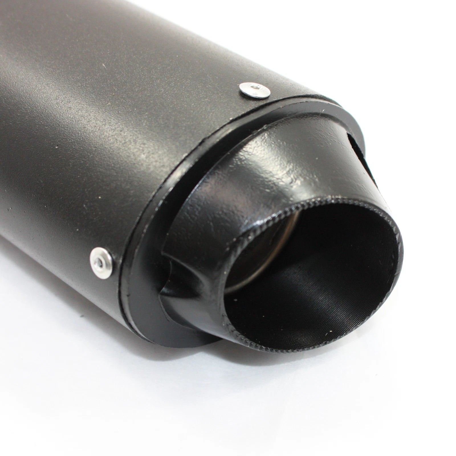 38mm Matt Black Alloy Exhaust Muffler + Clamp for PIT Trail Dirt Bike (125cc-150cc)