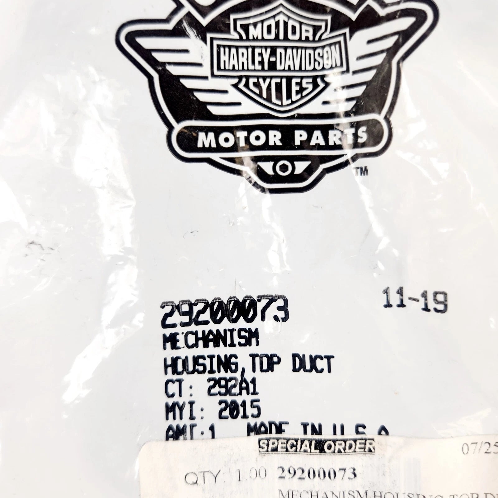Top Duct Button Housing Mechanism for Harley Road Glide (2015–2024) 29200073