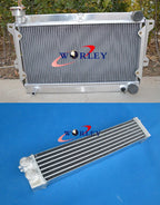 Aluminum Radiator & Oil Cooler for Mazda R100 Familia 68-73