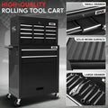 2X Black 8 Drawer Rolling Tool Cabinet with Ample Storage