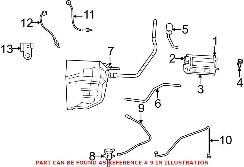 Evaporative Emissions System Lines for Dodge Nitro (2007–2011)