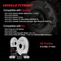 280mm Front Drilled Rotors & Ceramic Brake Pads for Kia Forte Forte5 (2014–2016)