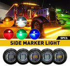 Amber LED Round 3/4" Bullet Clearance Side Marker Light for Truck H