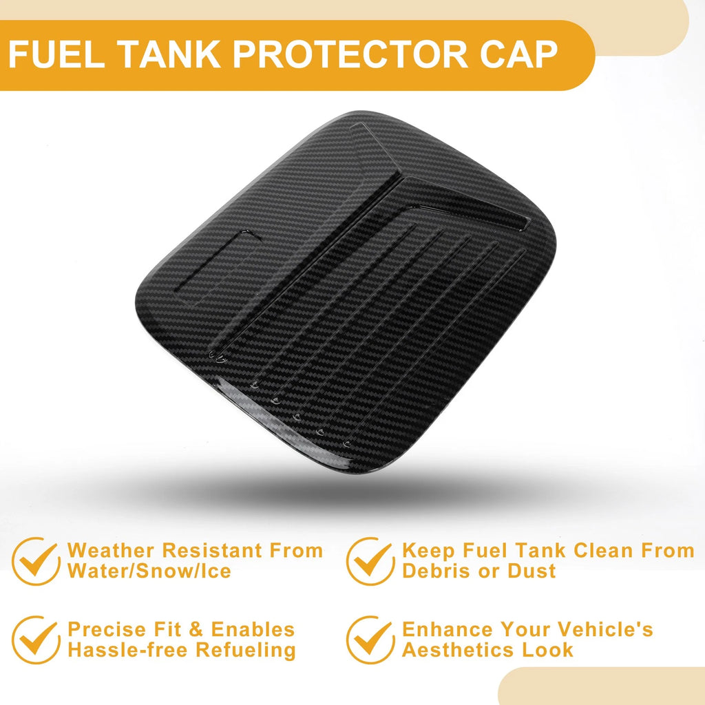Fuel Tank Door Cap for Mitsubishi Pajero (2020–2025) Carbon Fiber Black