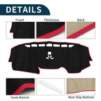 Dashboard Cover Mat for Honda CR-V 2017-2022 Sun Protector Pad Black Red