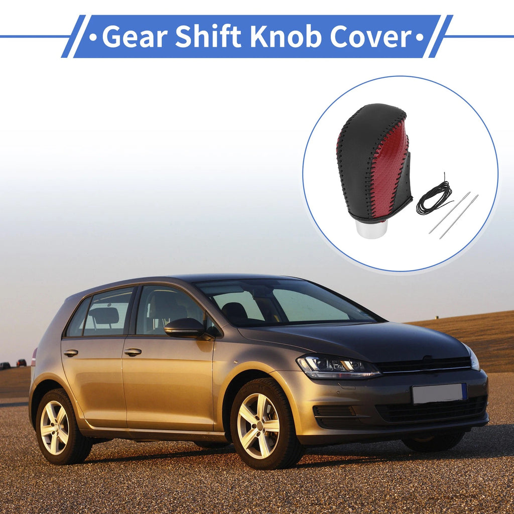 Gear Shift Knob Cover for Volkswagen Golf (2015–2019) Red Carbon Fiber