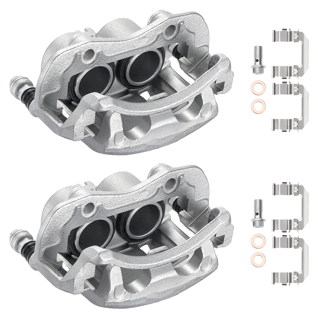 Front Pair Brake Calipers With Bracket for Nissan Xterra 2000–2004 (Frontier 2003–2004)