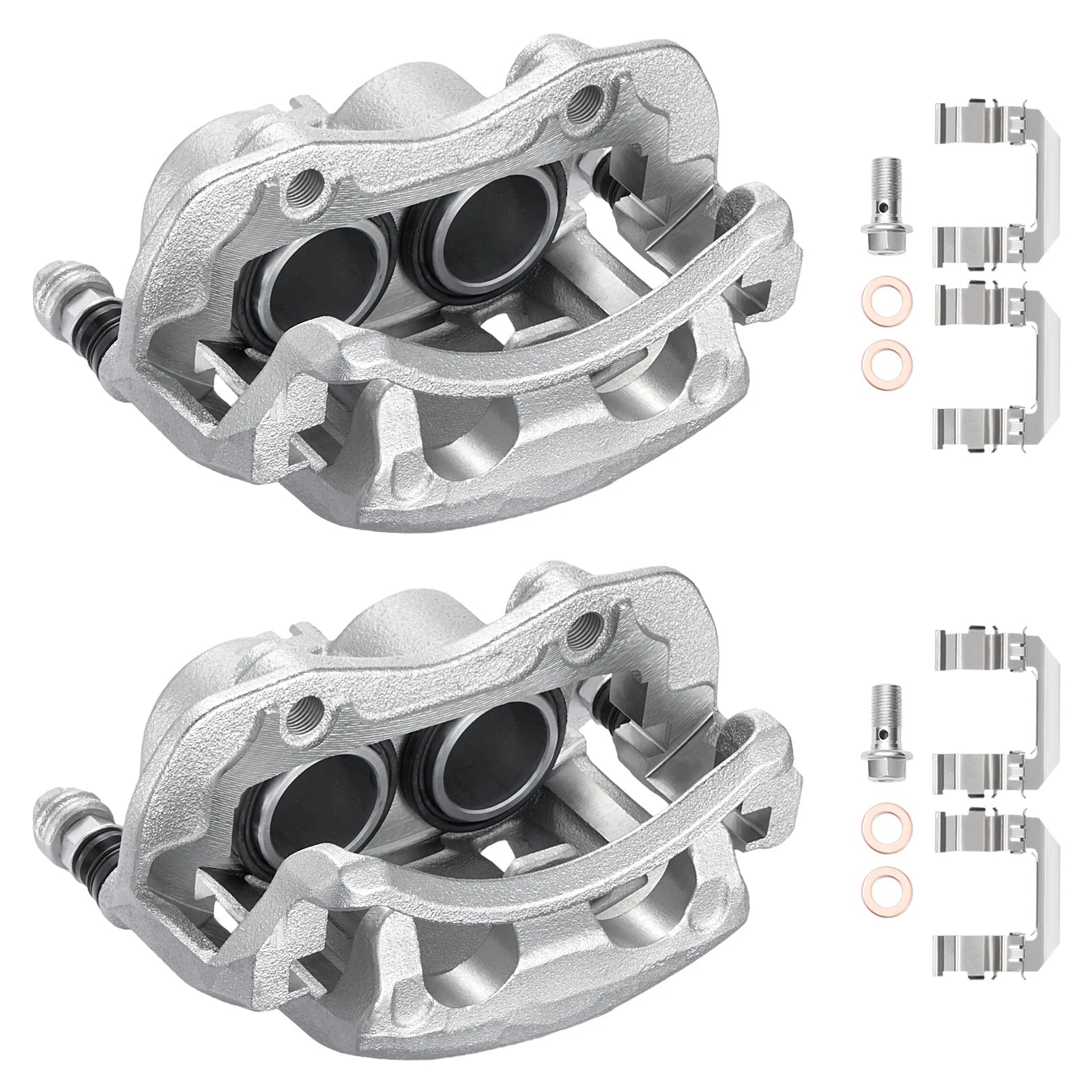 Front Pair Brake Calipers With Bracket for Nissan Xterra 2000–2004 (Frontier 2003–2004)