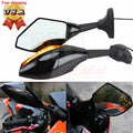 LED Turn Signals Rearview Mirrors for Suzuki GSXR 600 750 1000 (2001–2023)