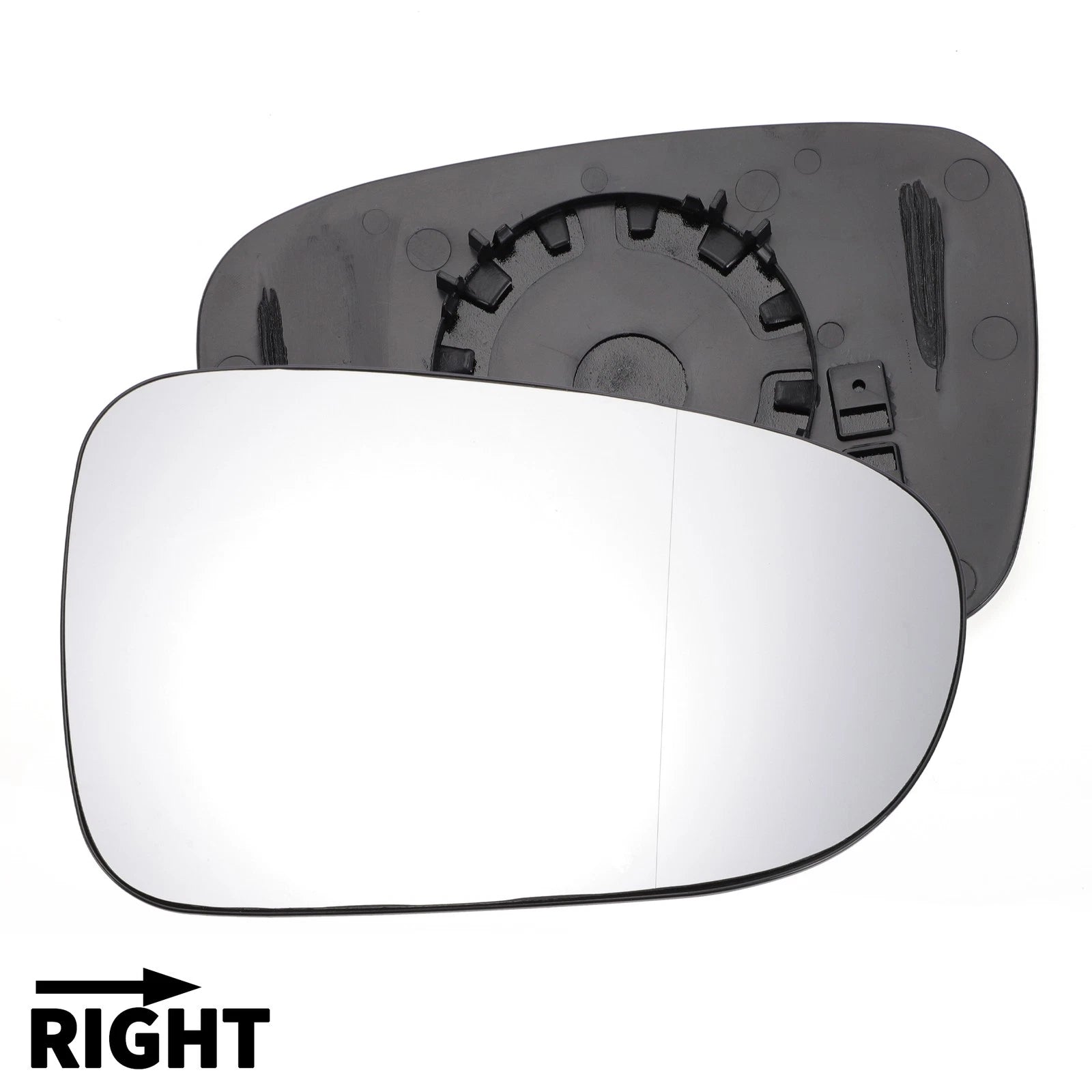Right White Mirror Glass for Volkswagen Sharan (2010–2020) & Seat (2010–2020)