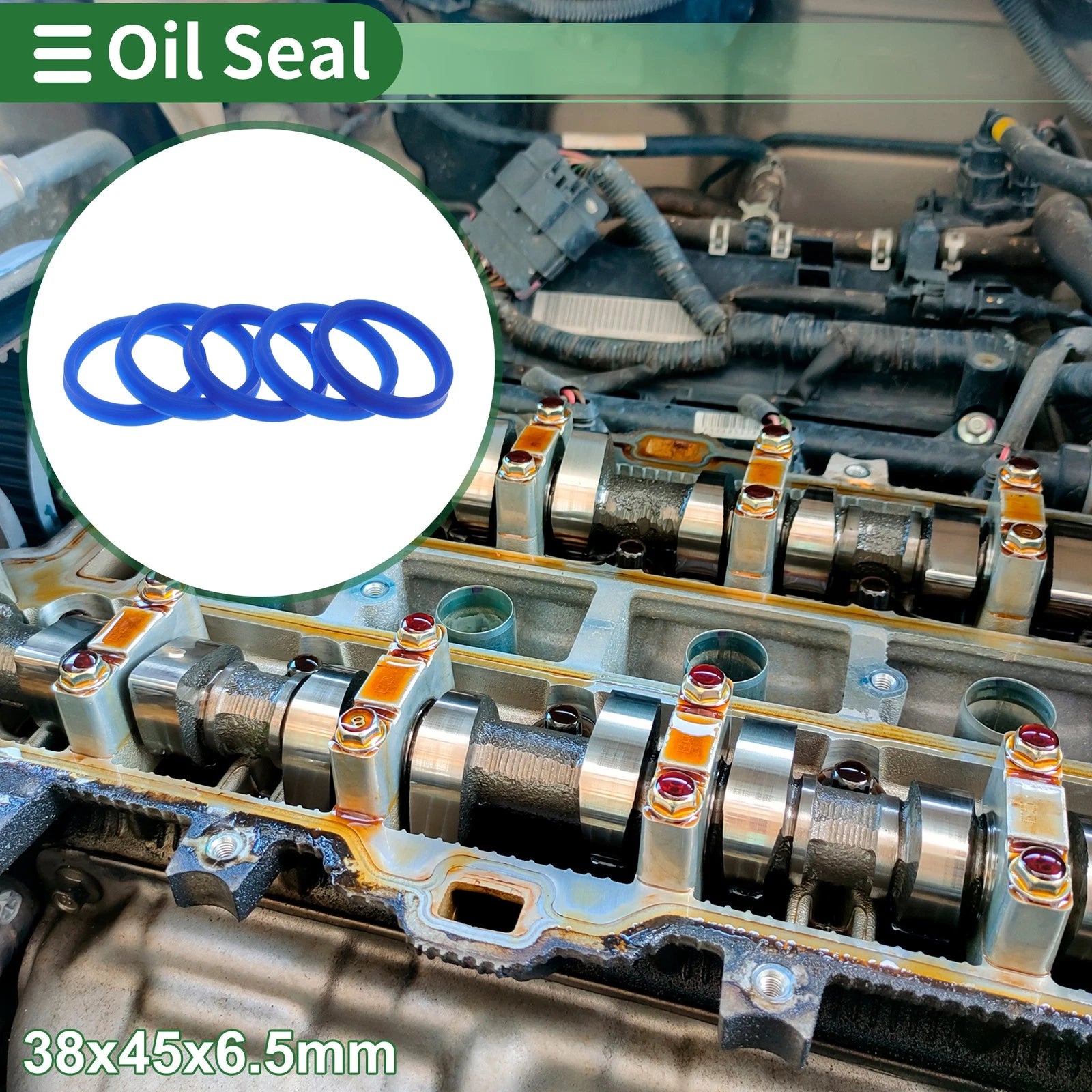 Set of 5 Oil Seal Rotary Shaft Seal 38x45x6.5mm High Pressure