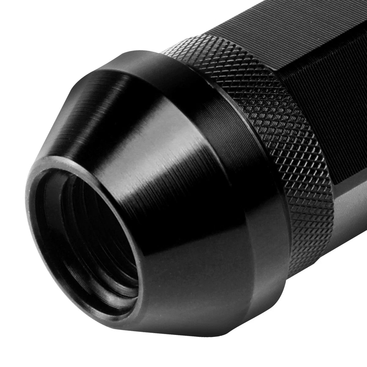 20Pcs J2 7075 Forged Aluminum M12X1.25 Open-End Lug Nut Set w/Adapter Black