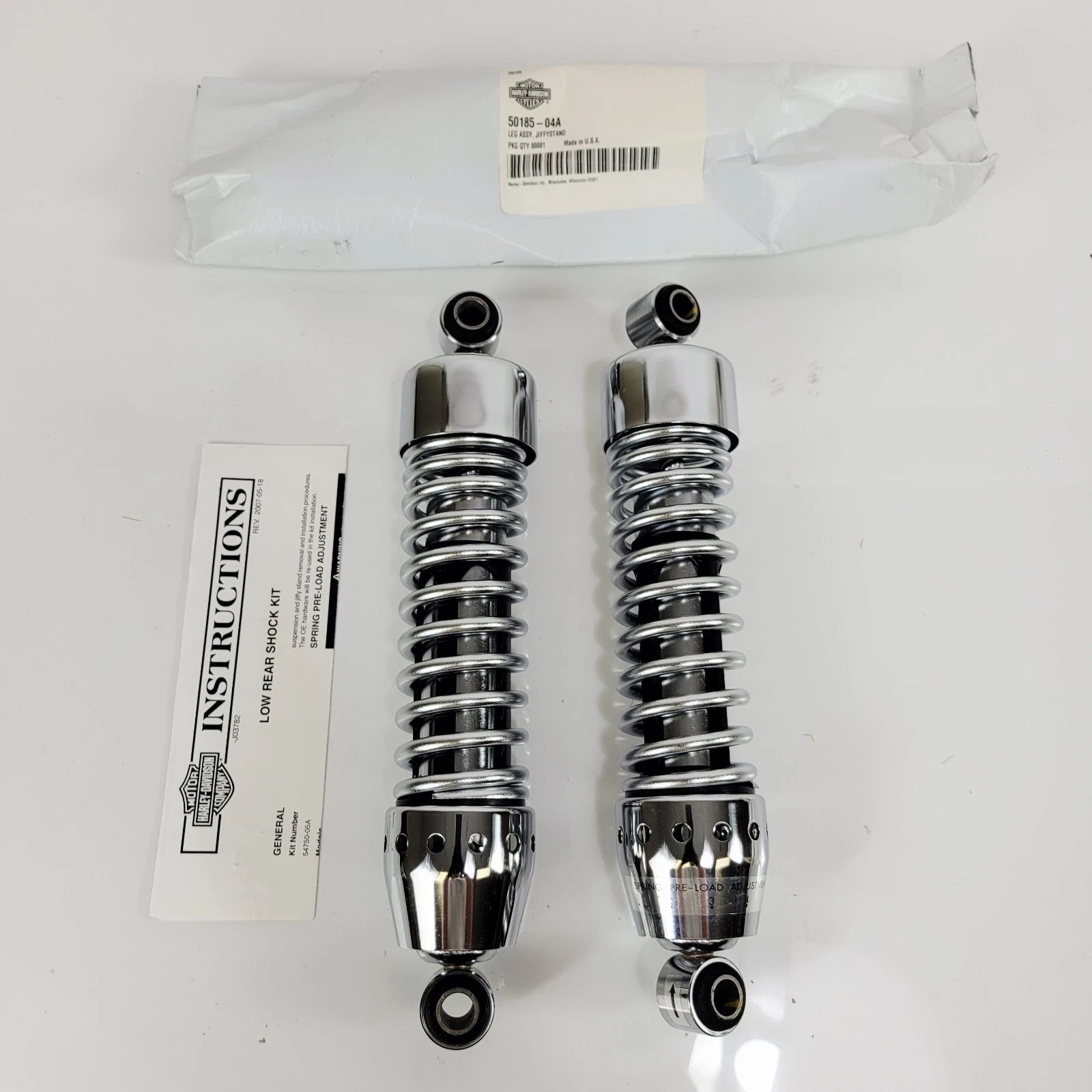Rear Shocks & Kickstand Lowering Kit for Harley-Davidson Sportster (2004–2022) Chrome