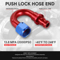 AN12 180 Degree Swivel Oil/Fuel Line Hose End Push-On Male Fitting