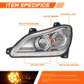 Full LED 3D Light Bar Chrome Headlights for Kenworth T680 (2022–2025)