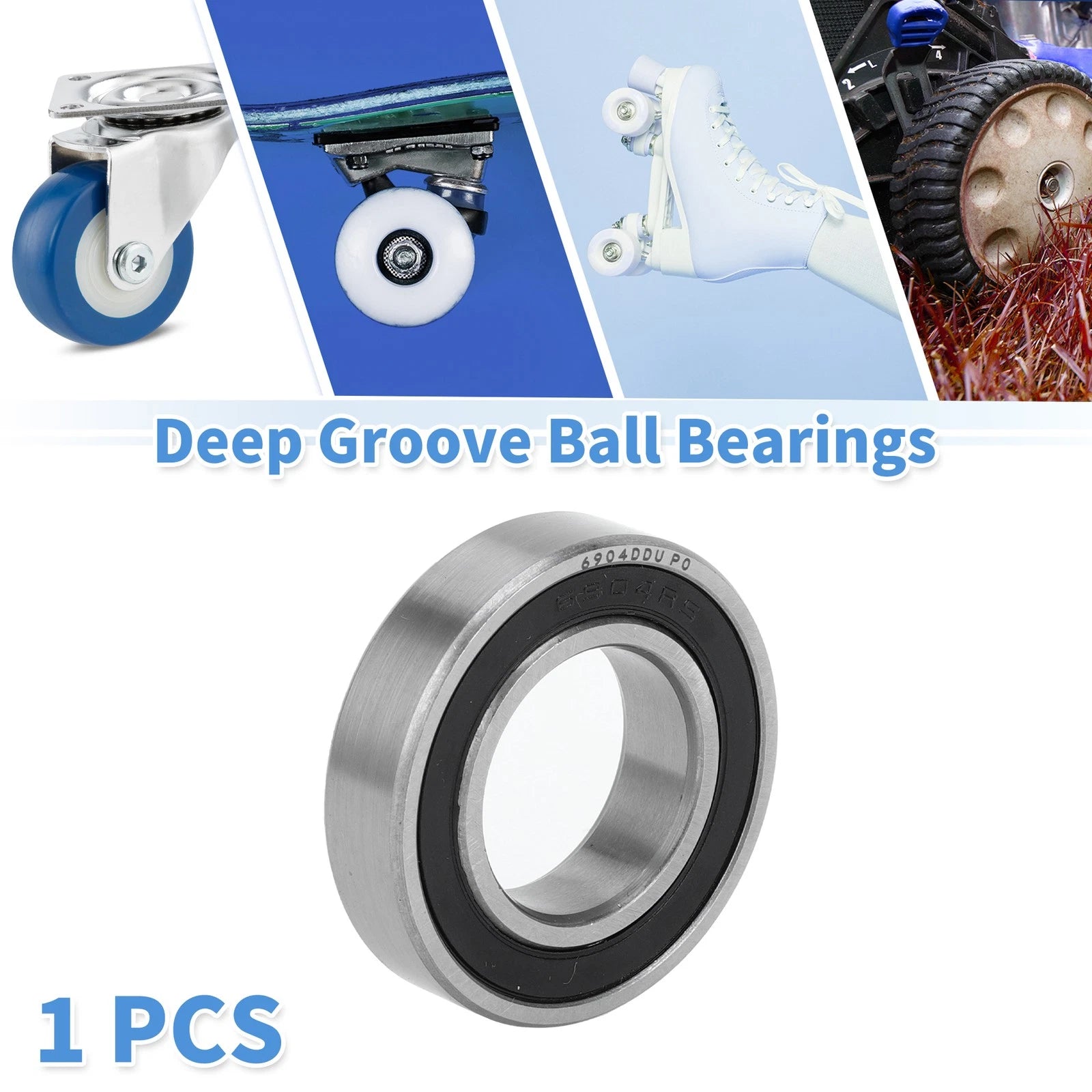 Deep Groove Ball Bearing 6904DDU for Scooter Skateboard Wheel (P0 20x37x9mm)