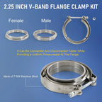 2.25 Inch V Band Clamp with Flange for Exhaust Downpipe (Universal)
