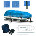 Trailerable Canvas Pontoon Boat Storage Cover for 18'–19' (Fits 18'–19')