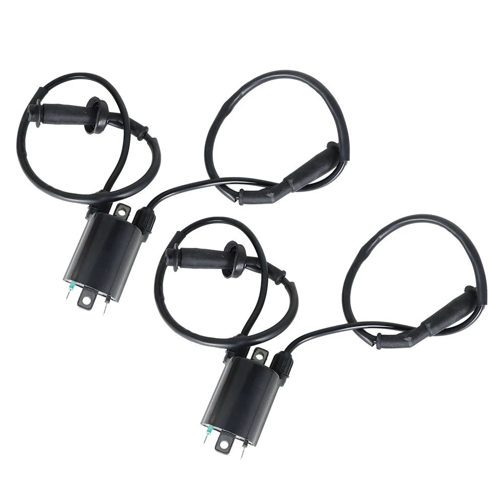 2 Sets of Ignition Coils & Spark Plug Caps for Honda Shadow 1100 (1987-2007)