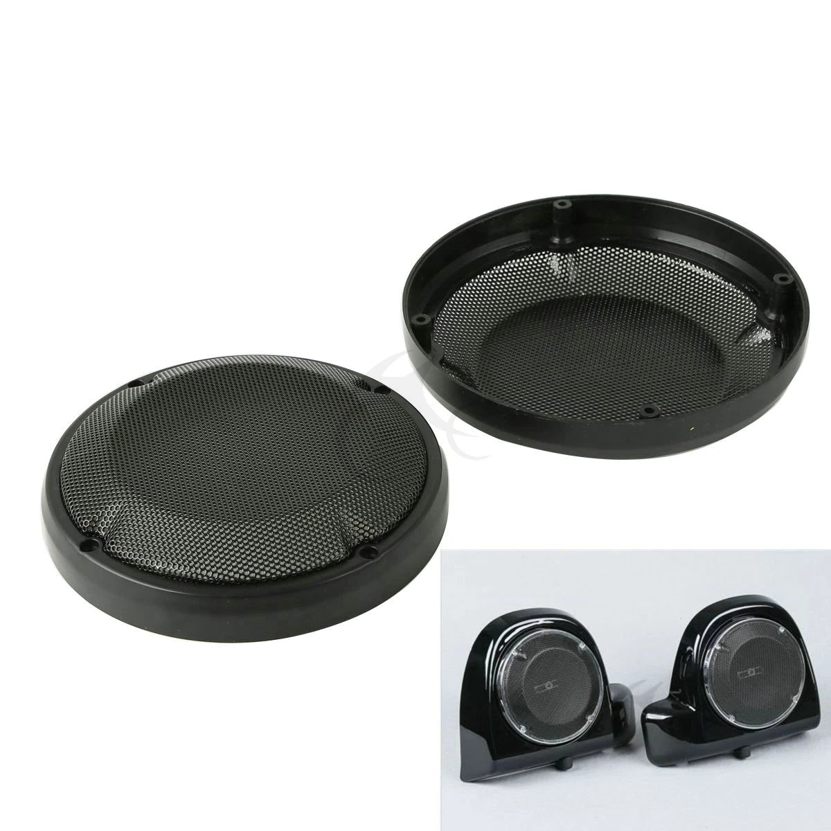 6.5" Saddlebag Lid Speaker Grills for Harley Street Road Glide (1983–Present)