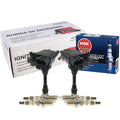 Set of 2 Ignition Coils & 4 NGK Iridium IX Spark Plugs for Dodge Stratus (1995–2006)