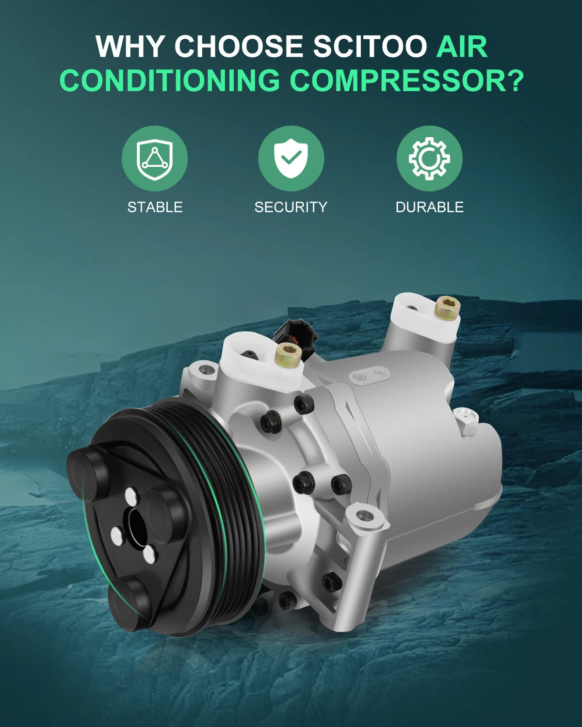 A/C Compressor for Nissan Frontier (2007–2018), Xterra (2006–2014) 4.0L