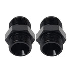 Black Aluminum AN10 Flare to 8AN ORB Male Fitting Adapter w/ O-Rings
