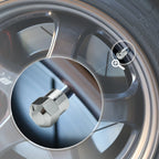 Set of 4 Silver Aluminum Tire Stem Caps for Universal Vehicles