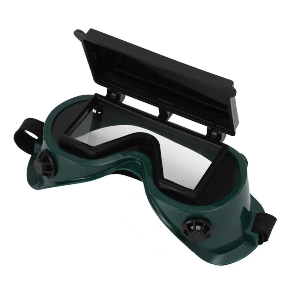 Welding Protective Glasses with Green PVC Frame and Clear Black Lens