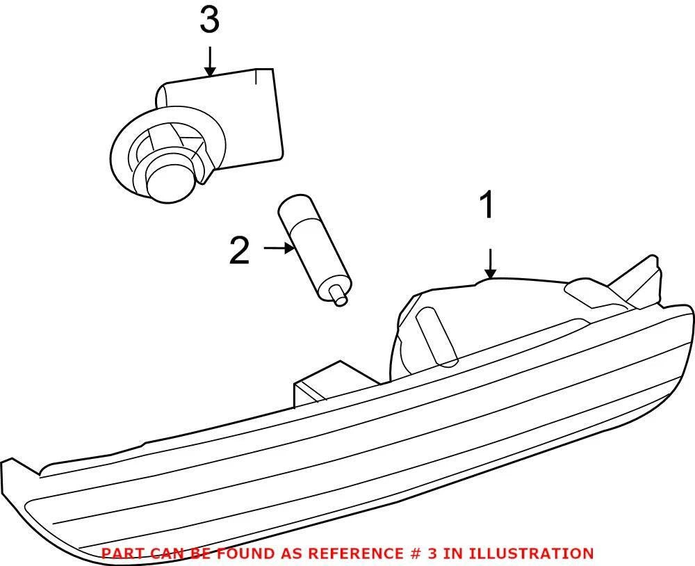 Front Parking Light Bulb Socket 1C0953123C for VW Audi