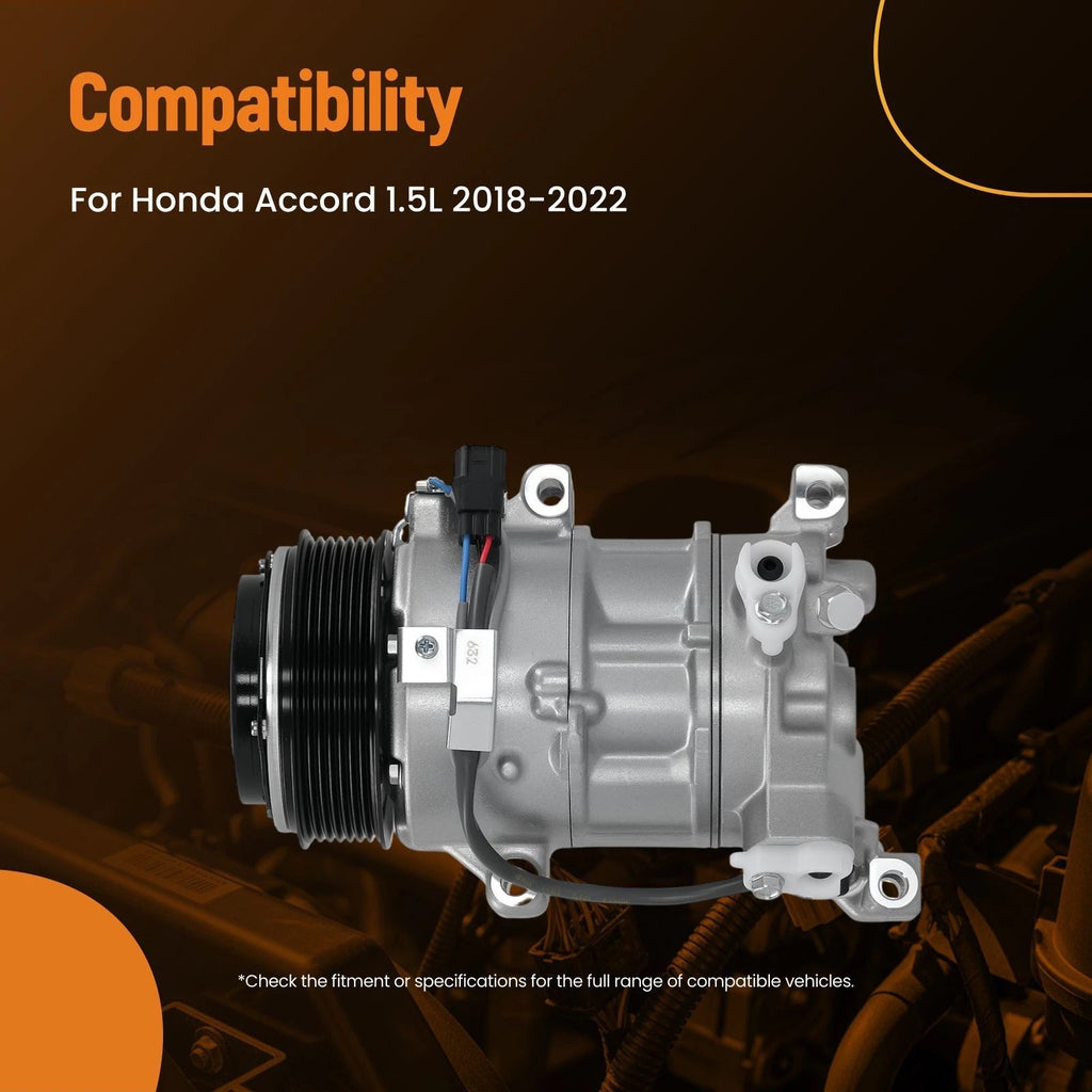 A/C Compressor with 7-Groove Pulley for Honda Accord (2018–2022)