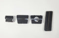 Brake Clutch Gas Pedal Pad Kit with Chrome Trim for 1967-1968 Camaro Firebird