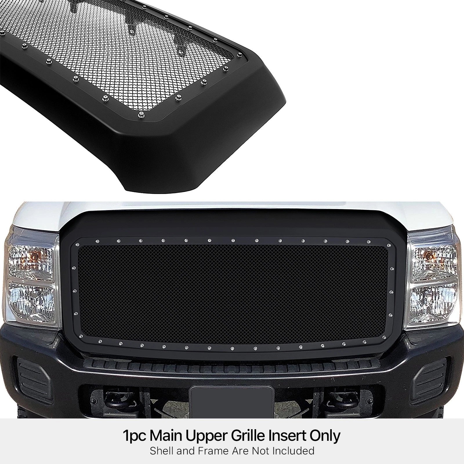 Upper Black Mesh Grille for Ford F-250/350 SD (2011-2016)