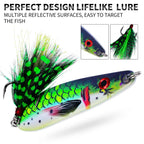 Fishing Lure Spoon Vib Sinking 19g Zinc Alloy Metal Bait with 3D Eyes