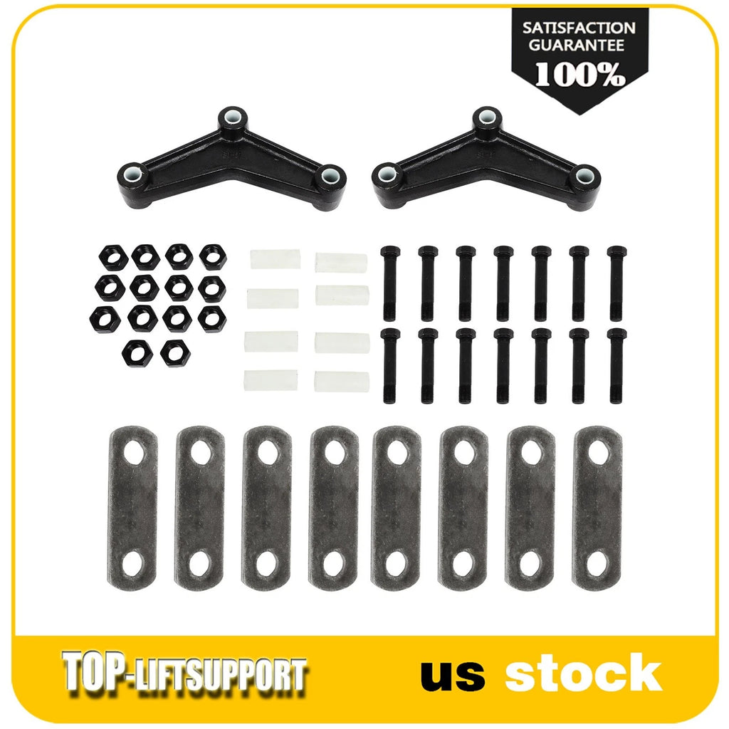 Heavy Duty Steel Tandem Trailer Axle Shackle Kit for Double Eye Springs