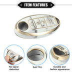 5 Button Smart Key Fob Cover for Nissan Altima Maxima Infiniti (2013–2021) TPU Gray