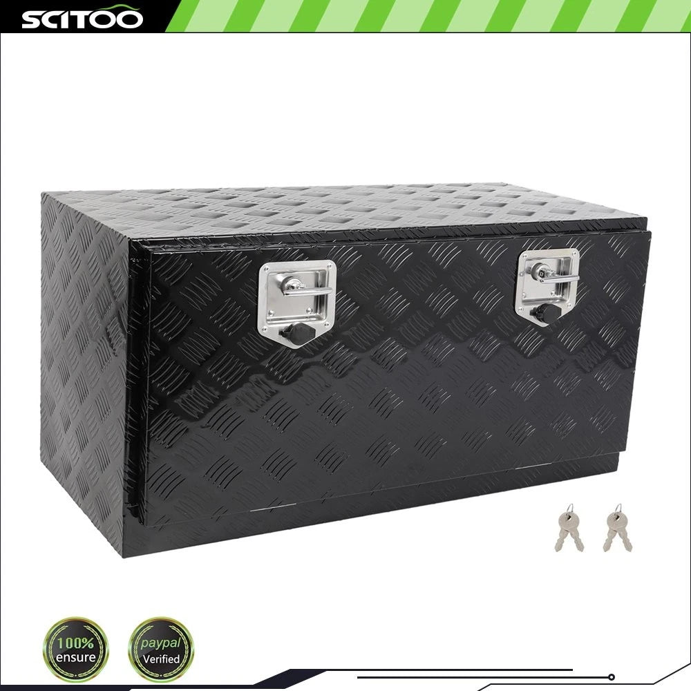 2X 36"x 17"x 18" Multifunctional Storage Tool Box for Truck Black