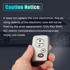 Set of 4 Key Fob Remote Control Cases for Toyota Avalon (2007–2012)