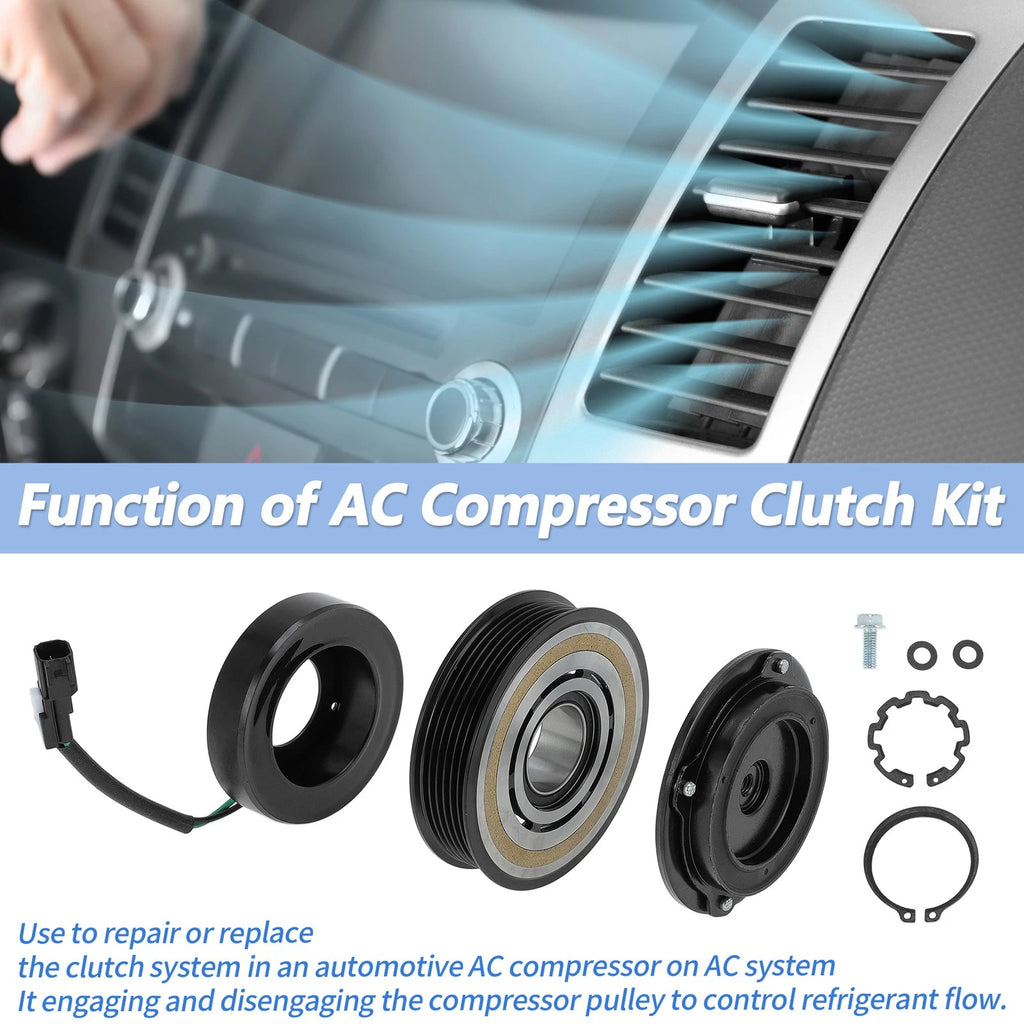 AC Compressor Clutch Kit for Ford Explorer, Flex, Lincoln MKS (2009–2019)
