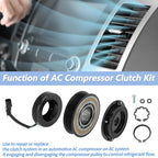 AC Compressor Clutch Kit for Ford Explorer, Flex, Lincoln MKS (2009–2019)