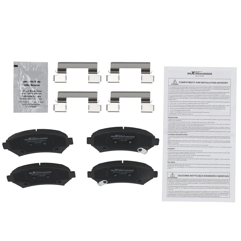 Front Ceramic Brake Pads Set for Cadillac DeVille Eldorado Seville 1997-2005